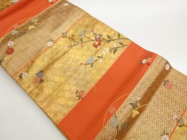JAPANESE NAGOYA OBI / WOVEN FLOWER